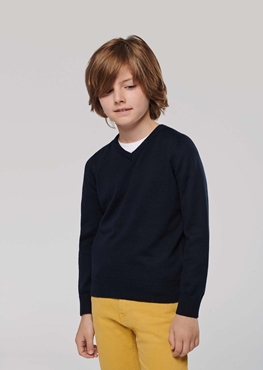 Picture of V-Neck  cotton jumper