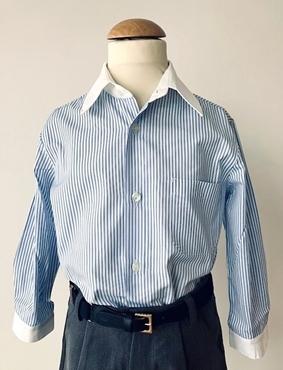 Picture of OUTLET - Cotton shirt with light blue stripes