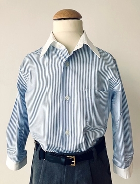 Immagine di OUTLET - Camicia con righine azzurre