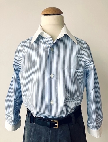 Picture of OUTLET - Cotton shirt with light blue stripes