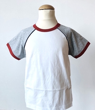 Immagine di OUTLET- T-shirt bianca -grigia.rossa